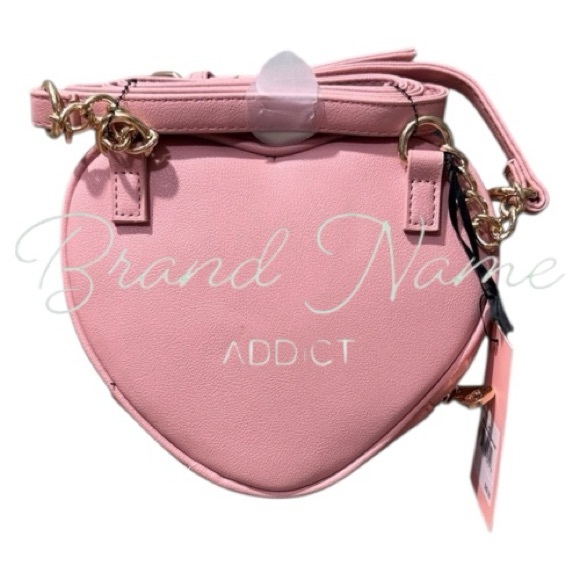 Juicy Couture Fuzzy Taffy Pink Heart Crossbody Bag - Picture 4 of 8